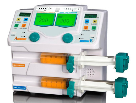 Dual Channel Syringe Pump With Drug Library