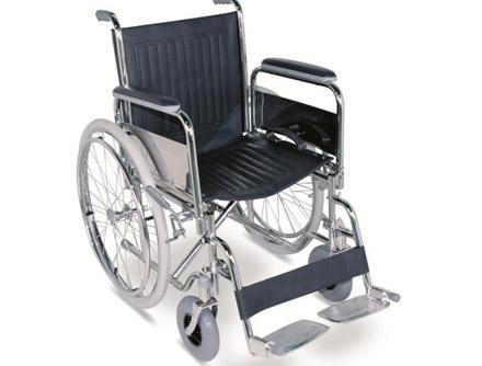 Standard Manual Wheelchair With Detachable Armrests & Footrests And Pneumatic tiles